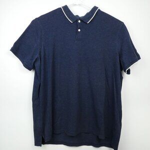 George Polo Shirt Mens 2XL XXL Navy Blue Short Sleeve Collared